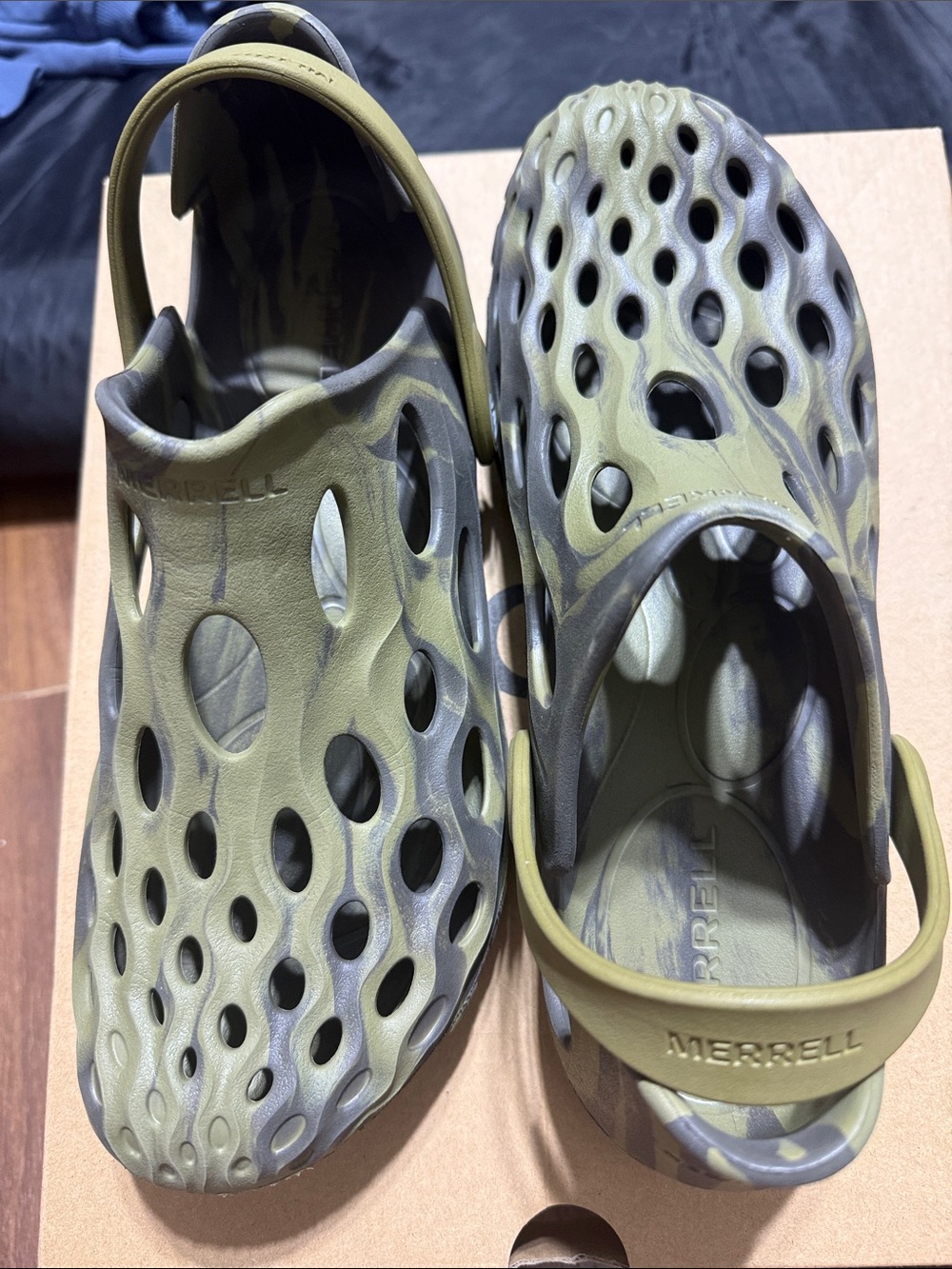 Merrell Men’s  Olive/Gray Foam Clog with Heel Strap